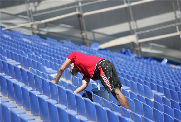 Radovi na stadionu Dinama u Maksimiru                                                                                                                                                                                                           