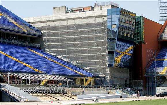 Radovi na stadionu Dinama u Maksimiru                                                                                                                                                                                                           