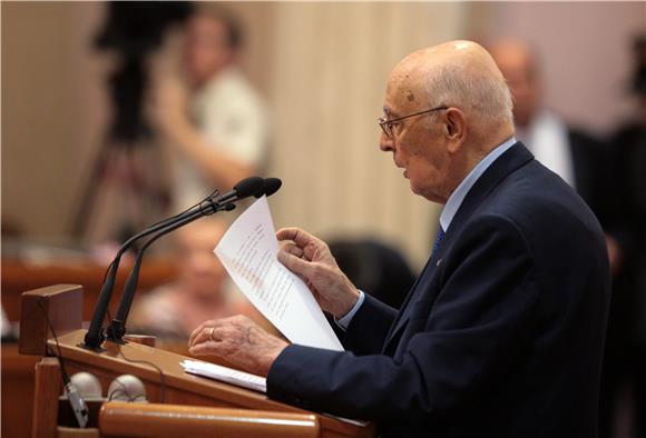 Giorgio Napolitano obratio se zastupnicima Hrvatskog sabora                                                                                                                                                                                     