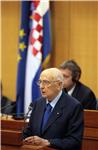 Giorgio Napolitano obratio se zastupnicima Hrvatskog sabora                                                                                                                                                                                     