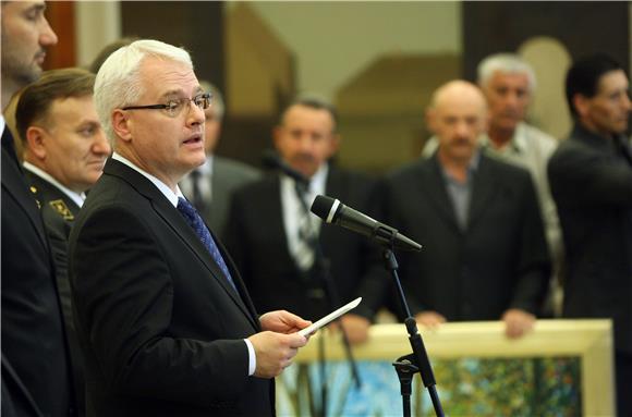 Predsjednik Josipović primio pripadnike 132. brigade HV-a iz Našica                                                                                                                                                                             