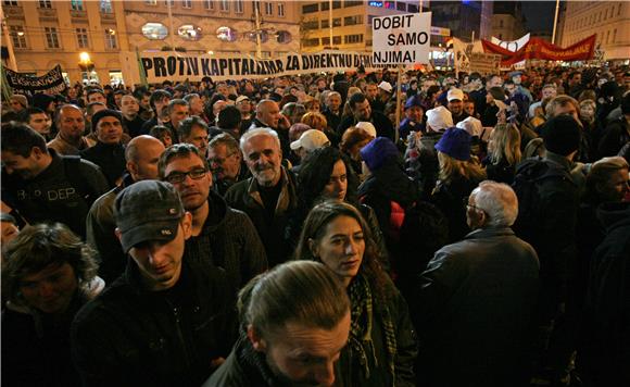 Zagreb: Završen prosvjed, dio prosvjednika ostali na plenumu                                                                                                                                                                                    