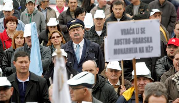 Prosvjed Sindikata hrvatskih željeznica                                                                                                                                                                                                         