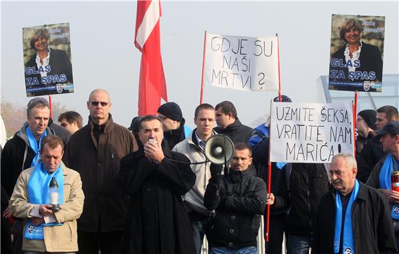 Prosvjed HČSP-a ispred veleposlanstva Republike Srbije u Zagrebu                                                                                                                                                                                