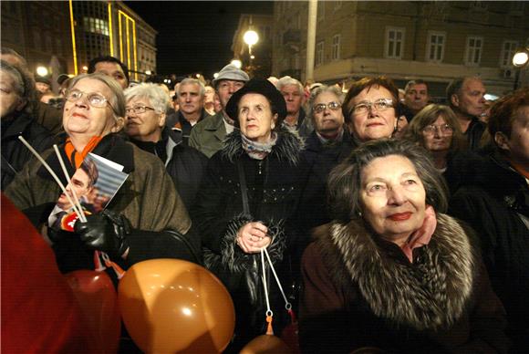 Predizborni skup Kukuriku koalicije u Rijeci                                                                                                                                                                                                    