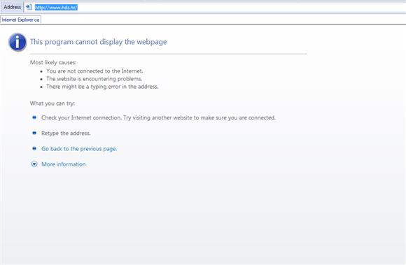 'Pala' HDZ-ova internetska stranica                                                                                                                                                                                                             