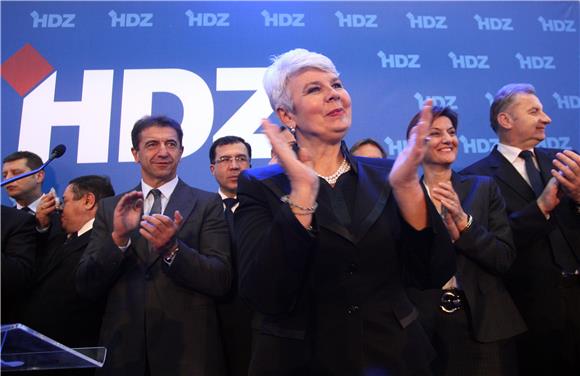 Doček izbornih rezultata u stožeru HDZ-a                                                                                                                                                                                                        