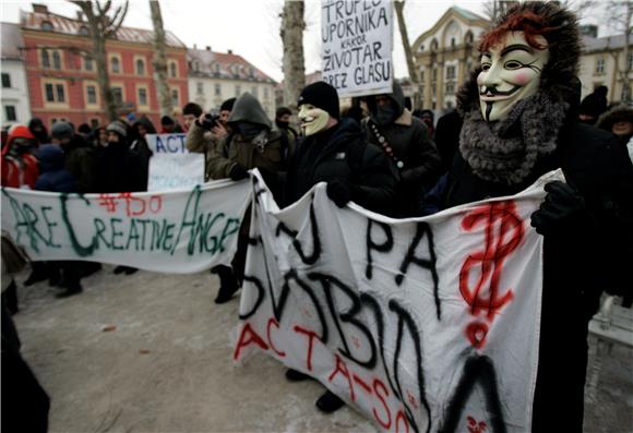 Prosvjedi protiv ACTA-e u Ljubljani i Mariboru                                                                                                                                                                                                  