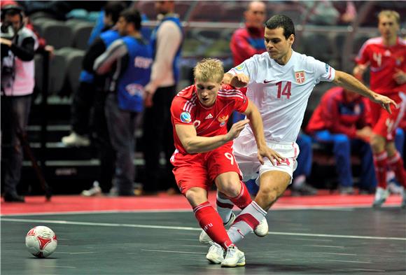 Četvrtfinalna utakmica na Futsalu između Rusije i Srbije                                                                                                                                                                                        