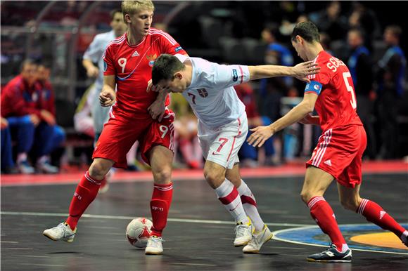 Četvrtfinalna utakmica na Futsalu između Rusije i Srbije                                                                                                                                                                                        