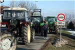 Prosvjed traktorima kod graničnog prijelaza Gola                                                                                                                                                                                                