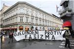 Okupljanje desničara i antifašista na zagrebačkom glavnom trgu                                                                                                                                                                                  