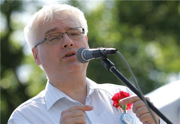 Predsjednik Josipović na Jarunu o solidarnosti                                                                                                                                                                                                  