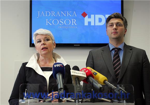 Tiskovna konferencija predsjednice HDZ-a Jadranke Kosor                                                                                                                                                                                         