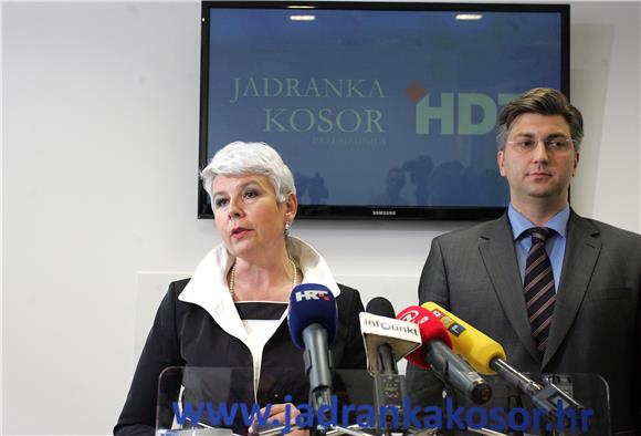 Tiskovna konferencija predsjednice HDZ-a Jadranke Kosor                                                                                                                                                                                         