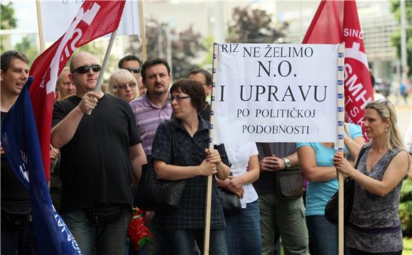 Prosvjed radnika RIZ-Odašiljača                                                                                                                                                                                                                 