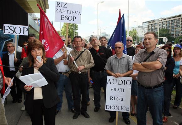 Prosvjed radnika RIZ-Odašiljača                                                                                                                                                                                                                 