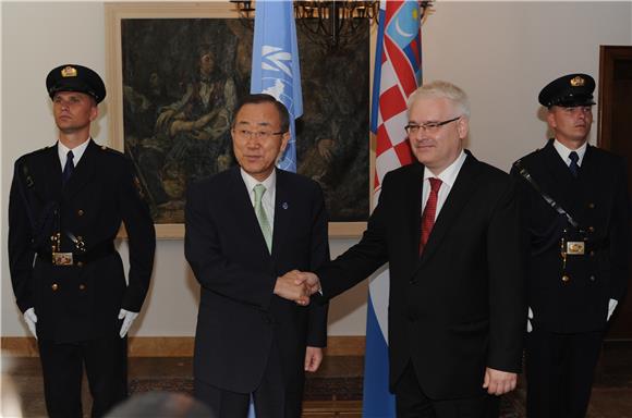 Josipović i Ban Ki-moon započeli razgovore na Brijunima                                                                                                                                                                                         