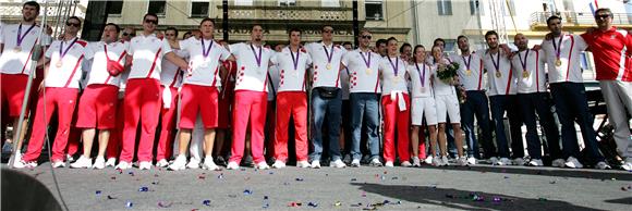 Doček hrvatskih olimpijaca na Trgu bana Jelačića                                                                                                                                                                                                