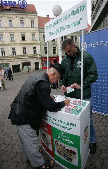 HHS prikupljanja potpise za smanjenje PDV-a na hranu                                                                                                                                                                                            