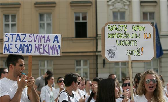 Prosvjed studenata zdravstvenih studija                                                                                                                                                                                                         