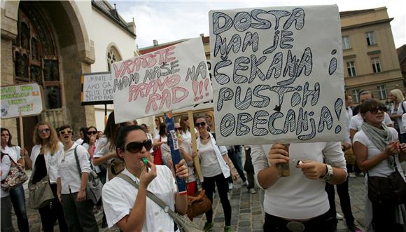 Prosvjed studenata zdravstvenih studija                                                                                                                                                                                                         