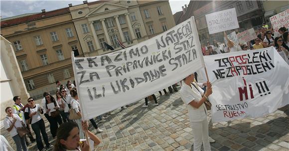 Prosvjed studenata zdravstvenih studija                                                                                                                                                                                                         