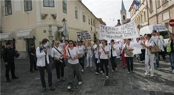 Prosvjed studenata zdravstvenih studija                                                                                                                                                                                                         