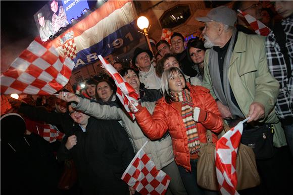 Generali Gotovina i Markač na Trgu bana Jelačića                                                                                                                                                                                                