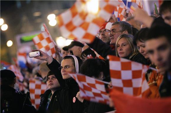 Generali Gotovina i Markač na Trgu bana Jelačića                                                                                                                                                                                                