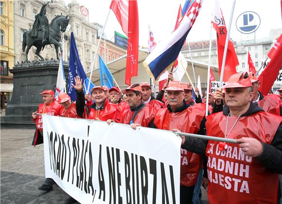 Radnički prosvjed u organizaciji Saveza samostalnih sindikata Hrvatske i Hrvatske udruge sindikata                                                                                                                                              