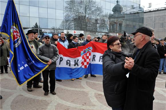 Prosvjed 'Vukovar nikada neće biti Bykobap'                                                                                                                                                                                                     