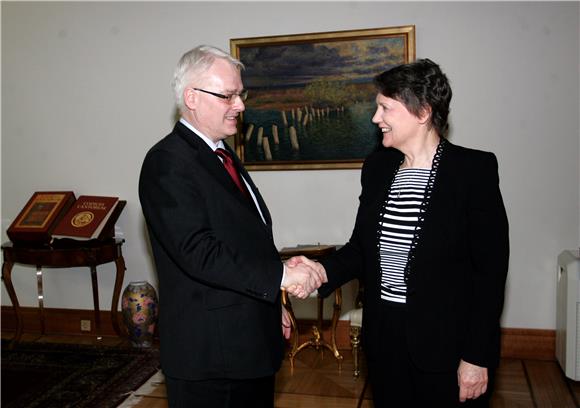 Predsjednik Josipović primio direktoricu Programa Ujedinjenih naroda za razvoj Helen Clark                                                                                                                                                      