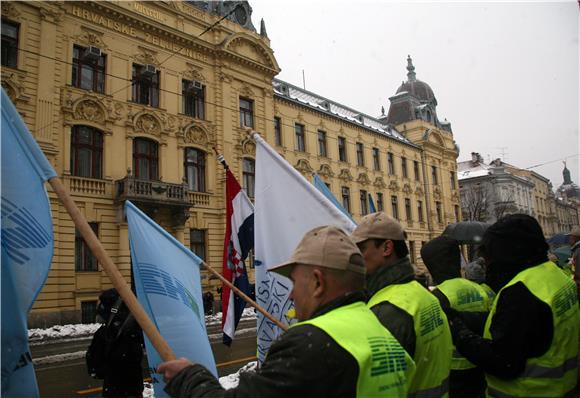 Prosvjed Sindikata hrvatskih željezničara                                                                                                                                                                                                       