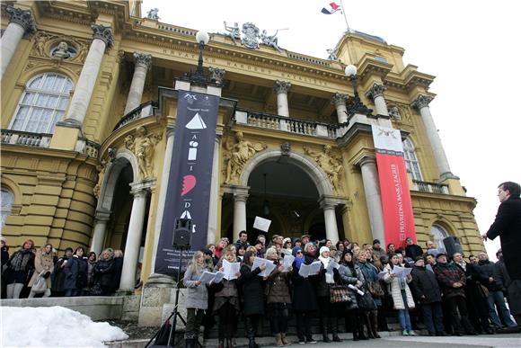 Prosvjedni skup djelatnika u kulturi                                                                                                                                                                                                            