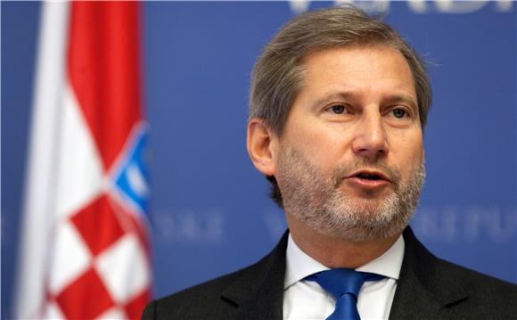 Johannes Hahn i ministar regionalnog razvoja i fondova Europske unije Branko Grčić održali zajedničku konferenciju za medije                                                                                                                    