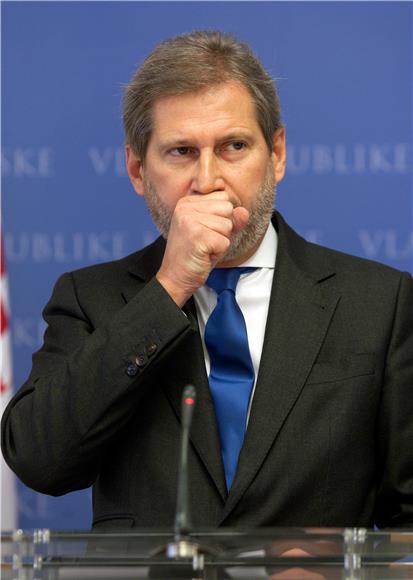 Johannes Hahn i ministar regionalnog razvoja i fondova Europske unije Branko Grčić održali zajedničku konferenciju za medije                                                                                                                    