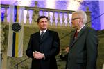 Josipović i Pahor na prijemu Europske akademije znanosti i umjetnosti u Salzburgu                                                                                                                                                               