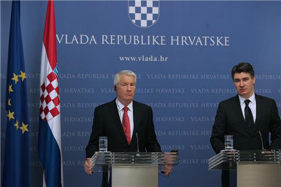 Zoran Milanović i Thorbjorn Jagland održali zajedničku konferenciju za medije                                                                                                                                                                   