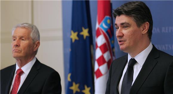 Zoran Milanović i Thorbjorn Jagland održali zajedničku konferenciju za medije                                                                                                                                                                   