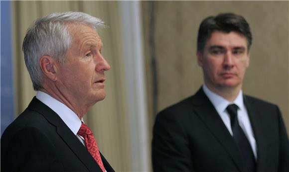 Zoran Milanović i Thorbjorn Jagland održali zajedničku konferenciju za medije                                                                                                                                                                   