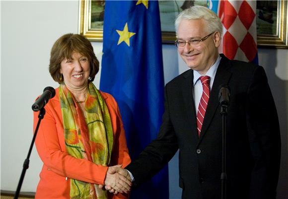 Predsjednik Josipović primio Catherine Ashton                                                                                                                                                                                                   