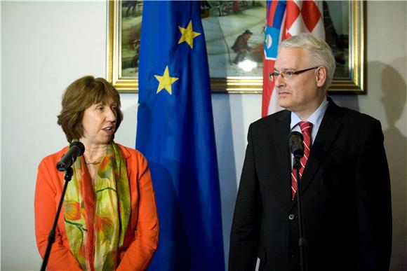 Predsjednik Josipović primio Catherine Ashton                                                                                                                                                                                                   