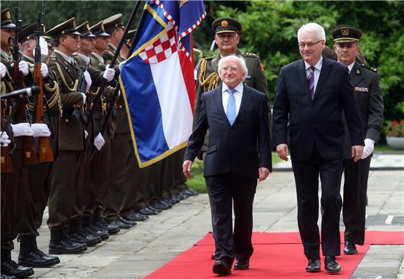 Predsjednik Josipović primio irskog kolegu Michaela D. Higginsa                                                                                                                                                                                 