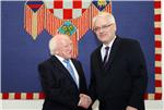 Predsjednik Josipović primio irskog kolegu Michaela D. Higginsa                                                                                                                                                                                 