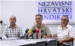 Tiskovna konferencija Nezavisnih hrvatskih sindikata                                                                                                                                                                                            