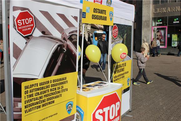 Edukativna kampanja "Stop neosiguranim vozilima" u Zagrebu                                                                                                                                                                                      