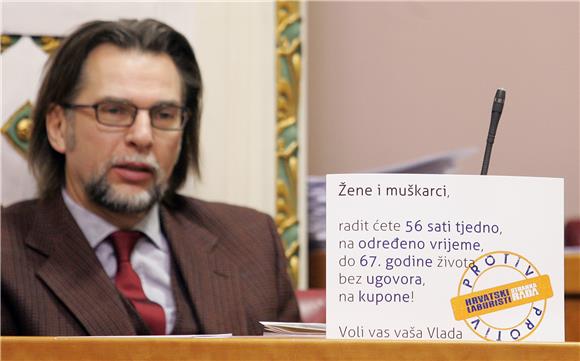 Sabor: i laburisti stavili natpis 'PROTIV', ali ne u vezi s referendumom                                                                                                                                                                        