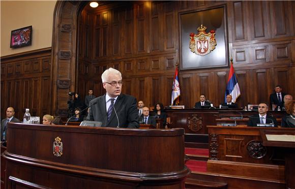 Predsjednik Josipović obratio se zastupnicima srbijanskog Parlamenta                                                                                                                                                                            