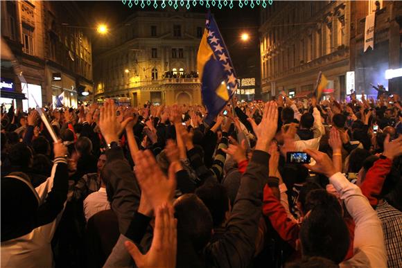 Doček nogometne reprezentacije BiH u Sarajevu                                                                                                                                                                                                   